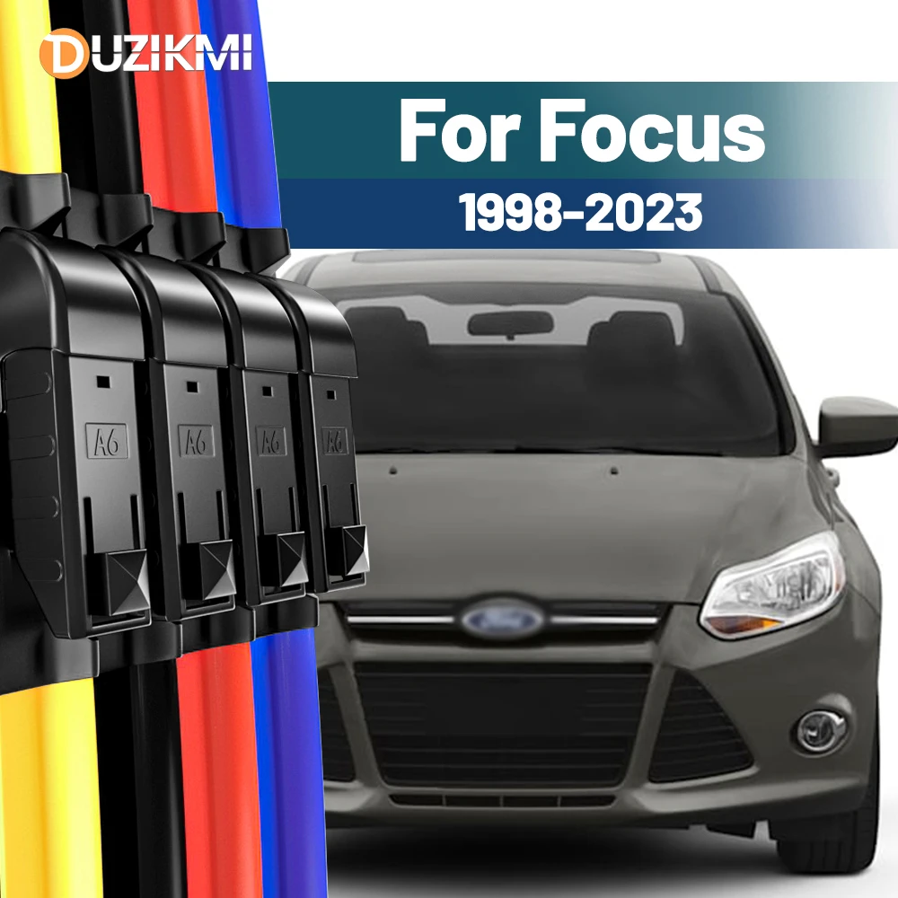 2pcs Stylish Red & Blue Front Windshield Wiper Blades