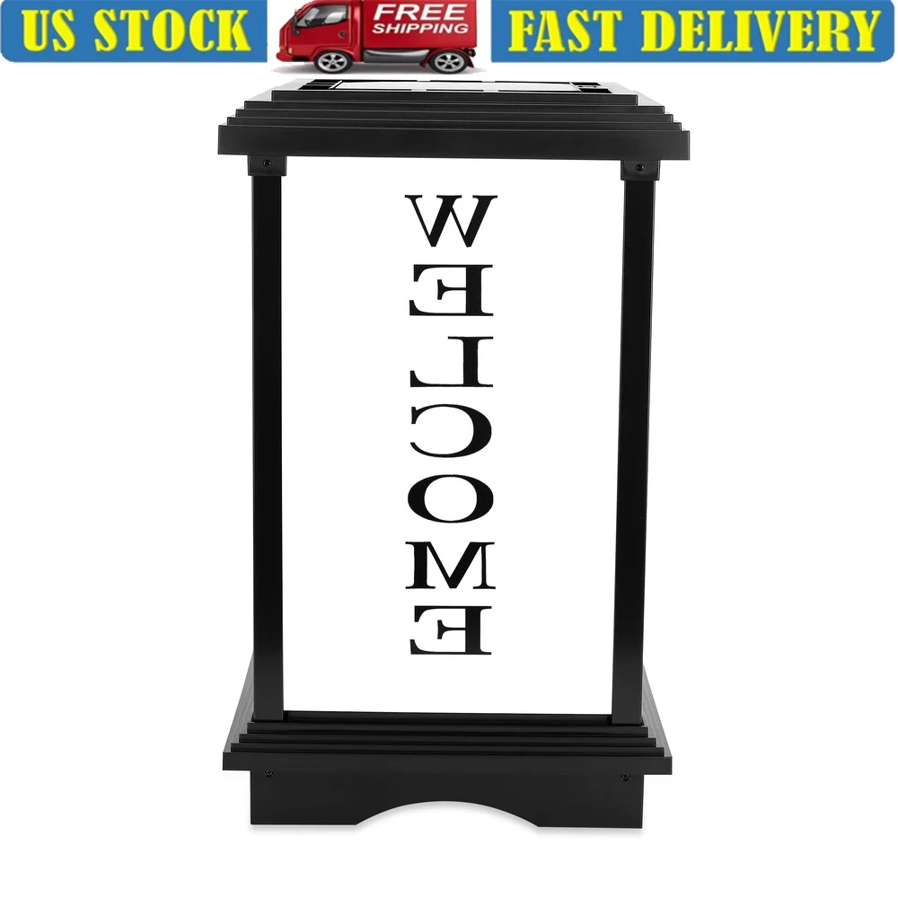Solar Powered Welcome Lantern Amber White Light Outdoor Garden IP65 Waterproof LED Light Home Sweet Home Sign 12 Hours Charge 1