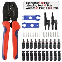 Livraison gratuite 10/20/50 paires connecteur solaire 1000V30A branche de panneau solaire connecteurs PV connecter outil pince à sertir 3