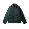 4702 Fashion Brand Warm Coat for Men Corduroy Quited Multi Pockets Zip Up Long Sleeve Plaided Jacket Retro Cotton Padded Parker 3