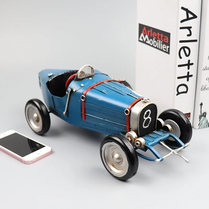 

Модель спортивного автомобиля Bugatti 35, модель железного Ретро винтажного автомобиля, коллекция декоративных украшений, 1924