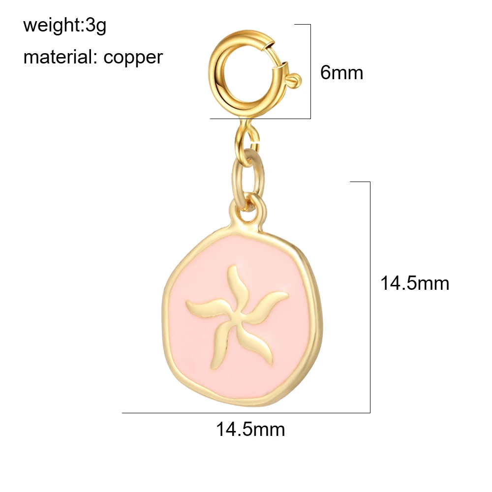 3 Stück rosa Y2K süße Emaille Charms Großhandel Herz Auge Stern Mond Getränk Eis Anhänger Karabinerhaken DIY Halskette Armband Schlüsselanhänger – Detail 17