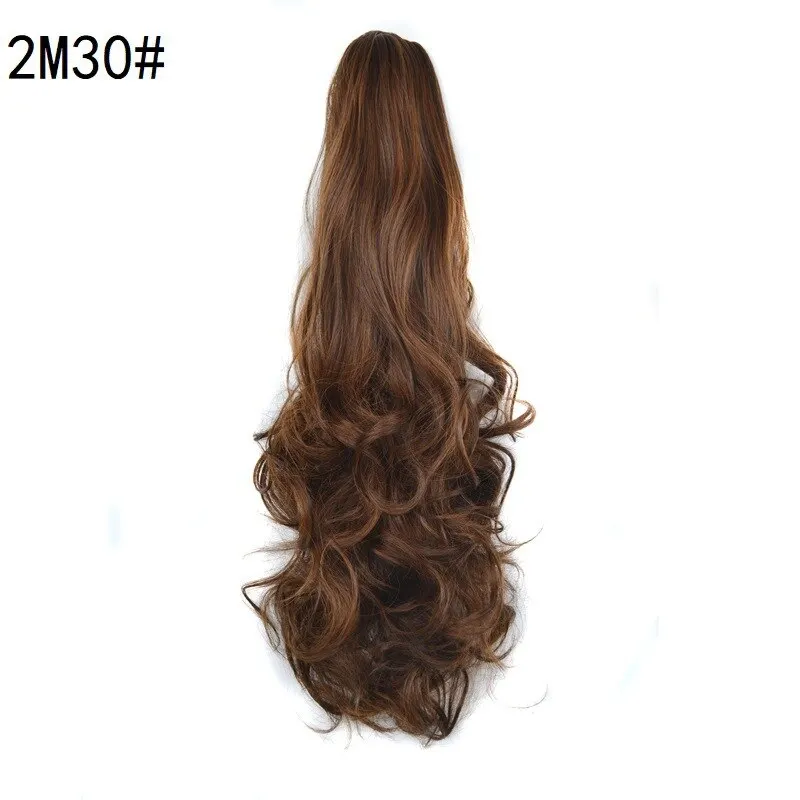 Sbb8a5ec6b48e4f678f6e08c495d654c4X 24inch Synthetic Multicolor Horsetail Extensions Very Long And Fluffy Wavy Heat Resistant For Women Curling Pieces Mallzona