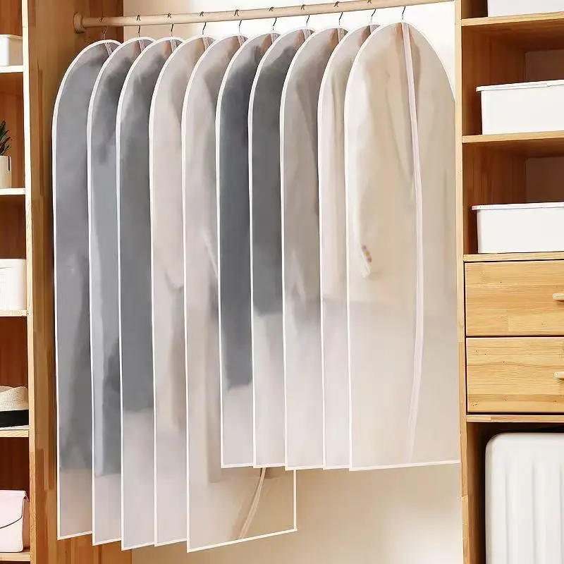 1/5/10PCS Clothes Dust Cover Transparent Thickened Washable Dust Bag Household Dust Cover Coat Suit Cover Hanging Clothes Bag 3