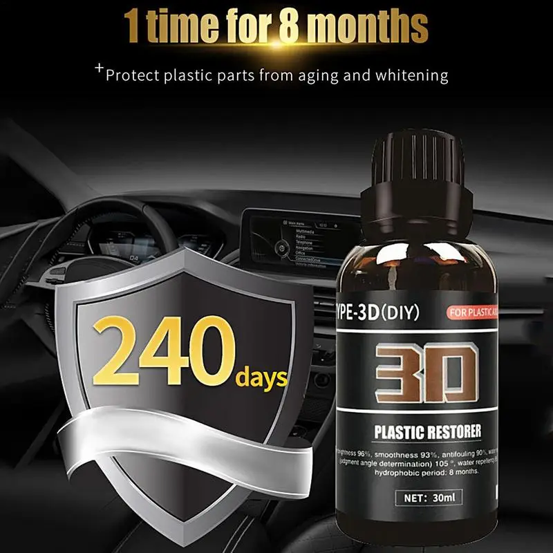 

Car Plastics Restorer For Cars Protectant Cleaning For Cars Truck Motorcycle Exterior Polishing & Scratch Remover Protects