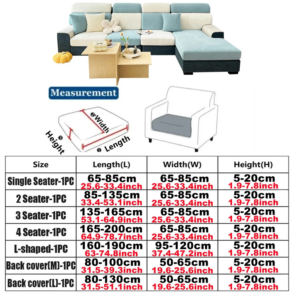 Adjustable Elastic Sofas Covers Adaptable Covers for Sofas for Living Room Slipcovers Couch Chair Cover 1/2/3/4 Seater L-shaped 2