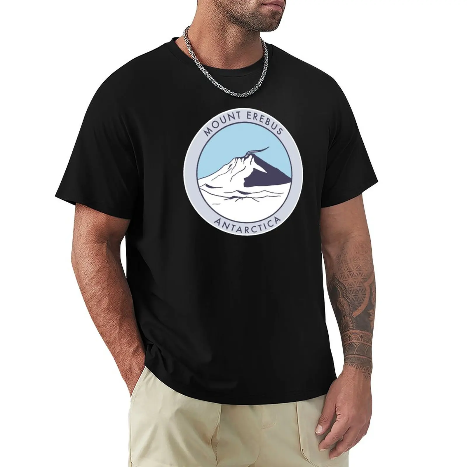 

Mount Erebus Antarctica, McMurdo Station T Shirt, Sticker T-Shirt graphics t shirt Short sleeve anime black t shirts for men