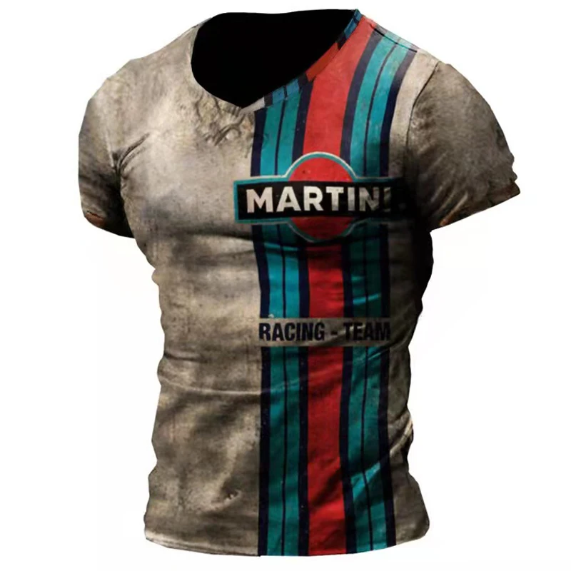 

Vintage T-Shirt 3D Racing Suit Print T Shirt Summer Men's Oversized Short Sleeve Tops Tees Men's Designer Clothes