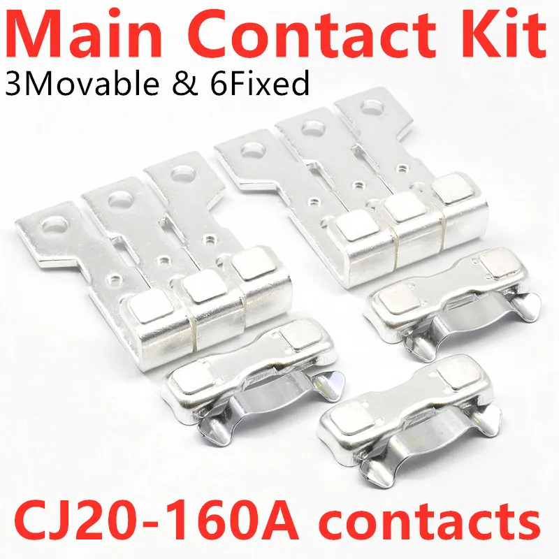 

CJ20-160A Main Contact Kit CJ20-160 Moving and Stationary Contacts Contactor Spare Parts Accessories AC Contactor Replacement