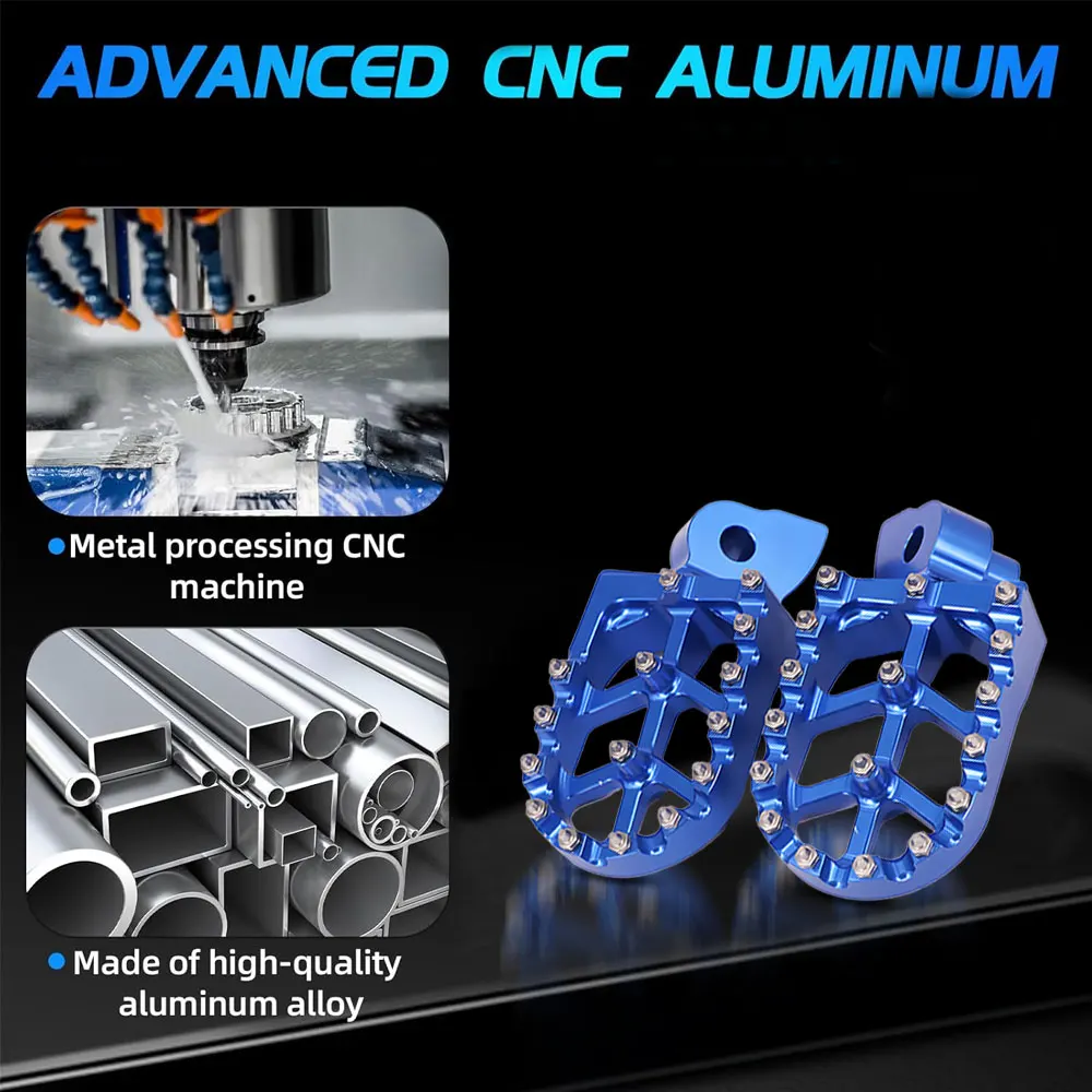 Motorcycle Accessories Motorcycle Foot Pedals Motorcycle Footrests CNC Foot Pegs Footpeg Pedals FootRest For YAMAHA YZ 65 85 125 250 125X 250X 250FX 450FX WR 250F 450F YZF WRF 250 450