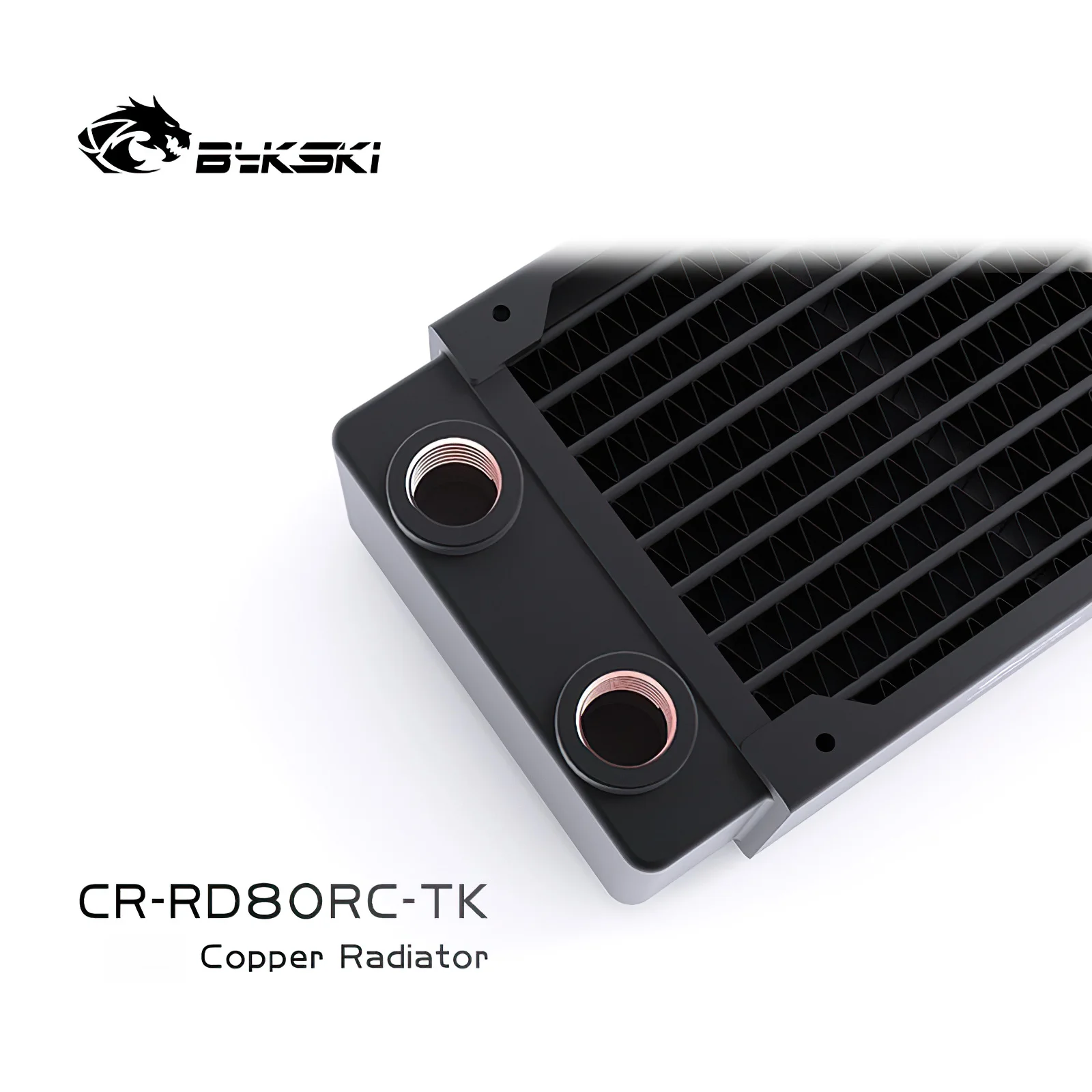Bykski 8cm 80 mm Fileiras Duplas de Cobre Radiador Líquido Água Refrigerar Refrigerador Trocador Calor Cr-rd80rc-tk - Imagem 4