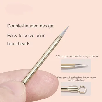 1pc Stainless Steel Blackhead Comedone Acne Blemish Extractor Remover Face Skin Care Pore Cleaner Needles Remove Tools Hot 2