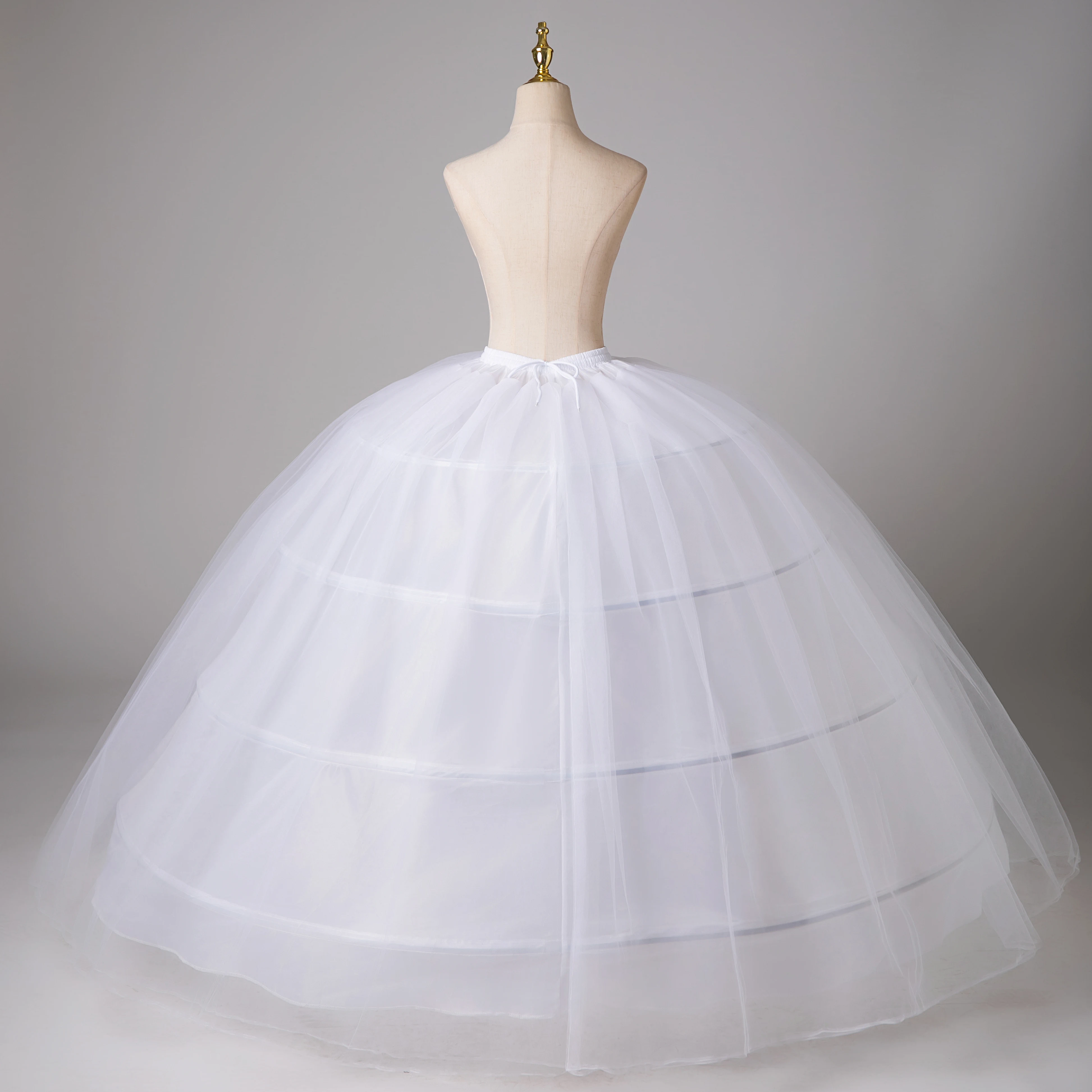 4 Hoops Big Petticoat Crinoline Slip Underskirt for Wedding Dress Bridal Gown