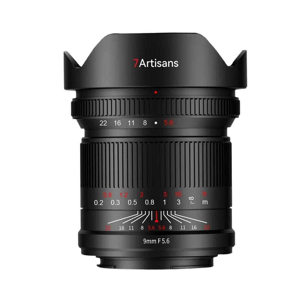 7 Artigiani 9Mm F5.6 Full-Frame Ultra-Grandangolare Prime Lens Dslr Mirrorless Camera Per Sony E Lumix S5 Sl Canon Rf Nikon Z5