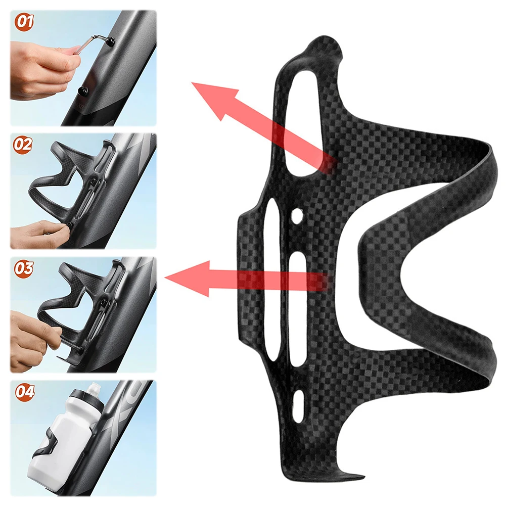 Bike Water Bottle Cage Bicycle Bottle Holder Full Carbon Fiber Bike Water Bottle Bracket Lightweight Cycling Accessories