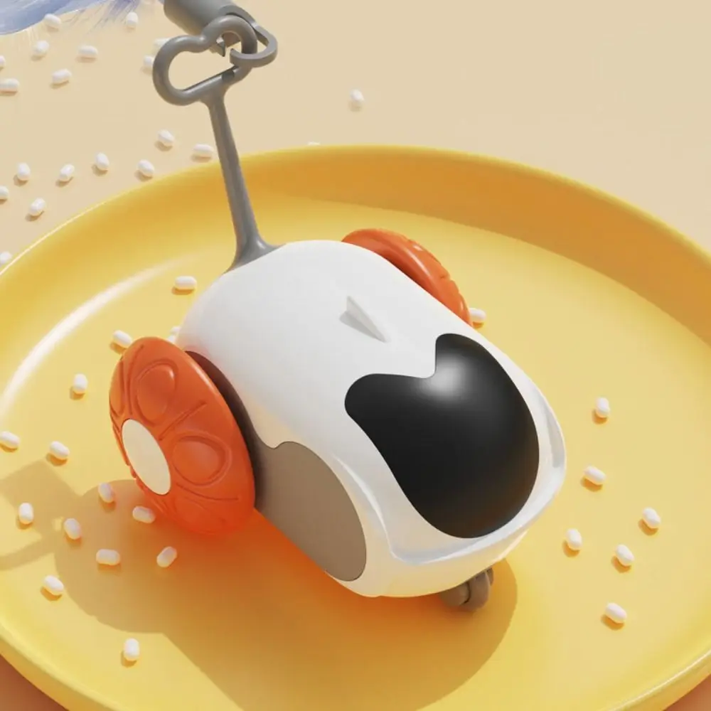 Plastic Turbo Tail Cat Toy Rechargeable Interactive Electronic Smart Cat Toy Rolling Cat Exercise Remote Control Toy Car