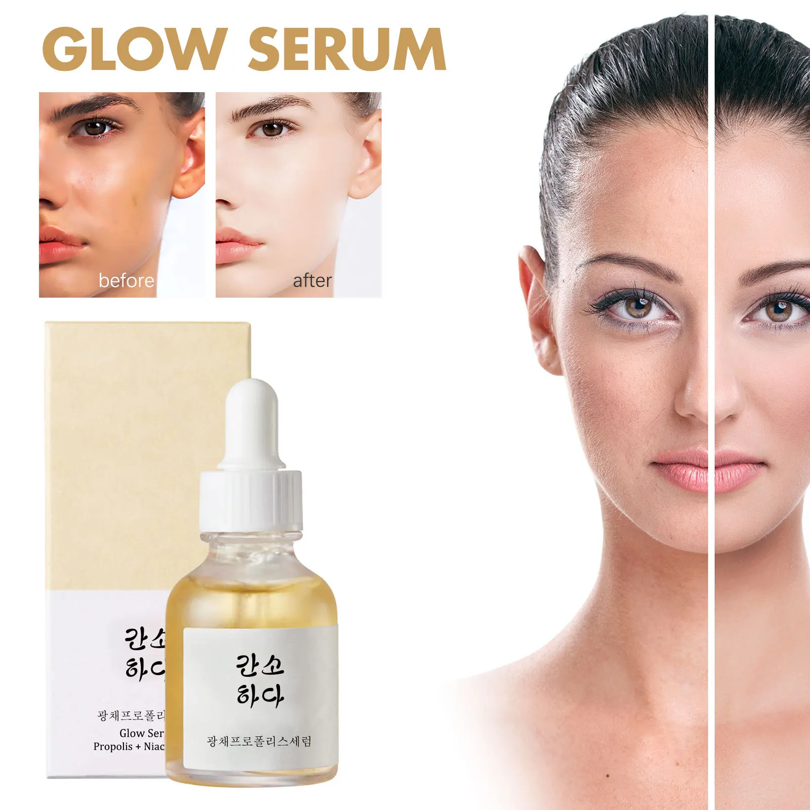 

Propolis Nicotinamide Essence Korean Beauty Nicotinamide Essence Whitening, Moisturizing and Brightening Skin Cosmetics