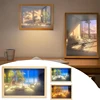 Decorative Led Light Painting USB Plug Dimming Wall Artwork Table Lamp Gift Indoor Sunlight Window Wooden Photo Night Luminous 1