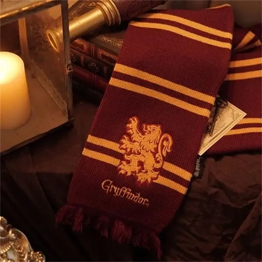 Harry Potter Écharpe Gryffondor Serpentard Ravenclaw Poufsouffle College  Foulards Winter Warm Kids Gift