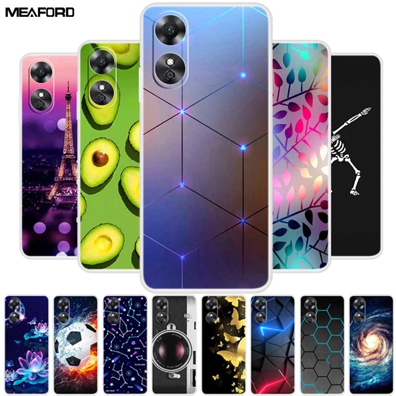 Per Custodie Oppo A17 A 17 2022 Cph2477 Fashion Clear Soft Tpu Silicone Fundas Protettivi Per Oppo A17 4G Cover 6.56 ''Oppoa17 Cat