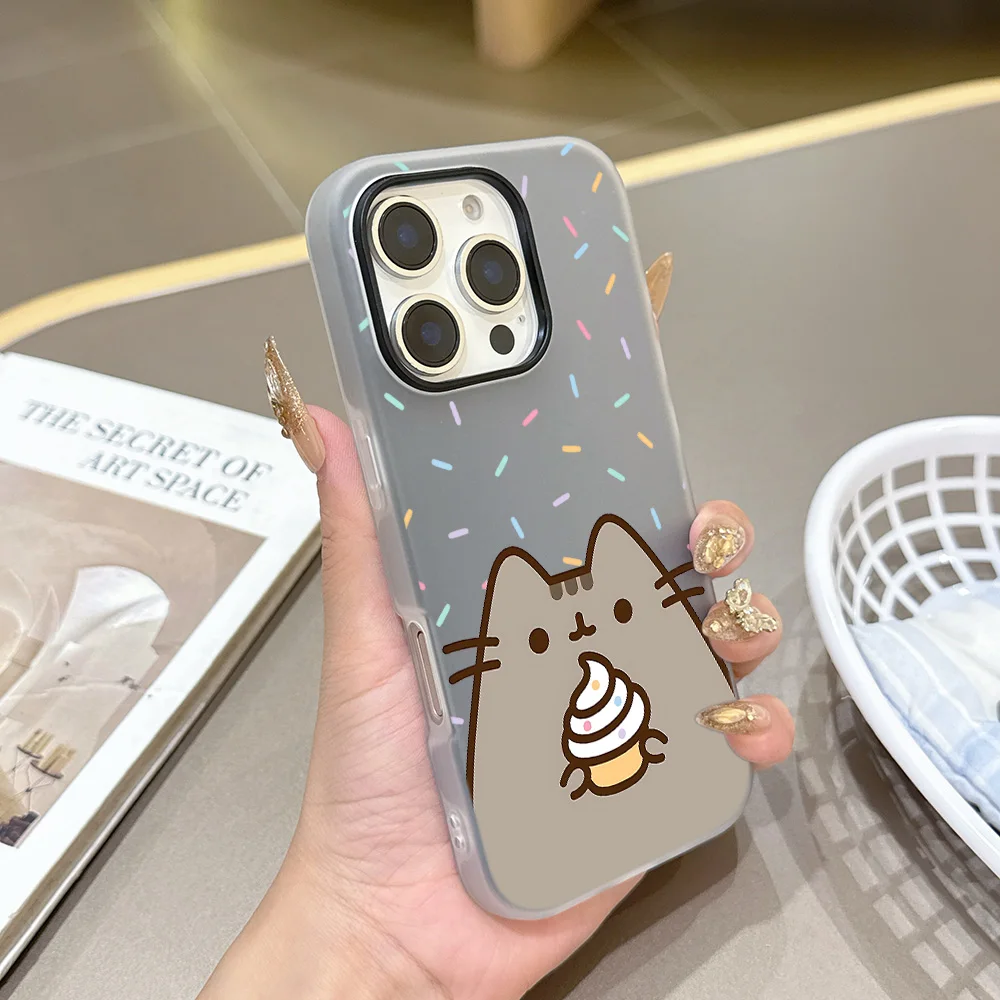 Cute Cat P-Pusheens Matte Candy Dual Phone Case