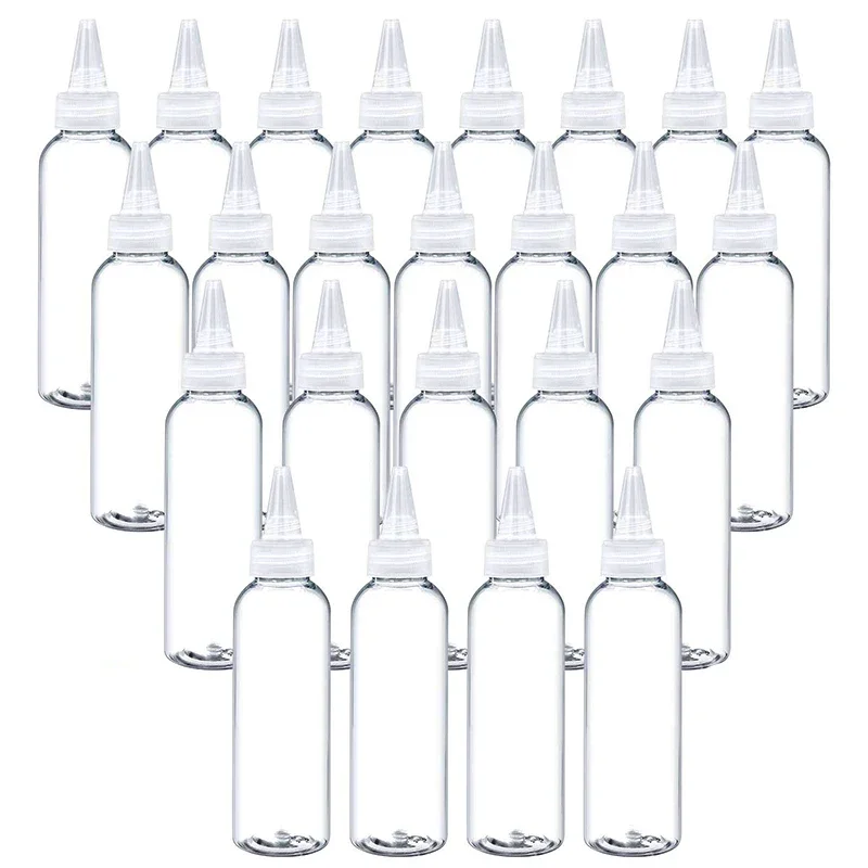 Transparent Sharp-mouth Plastic Squeezable Needle Bottles Color Paste Bottle Ink Glue 10/30/50/60/100/120ml squeeze bottle 10Pcs