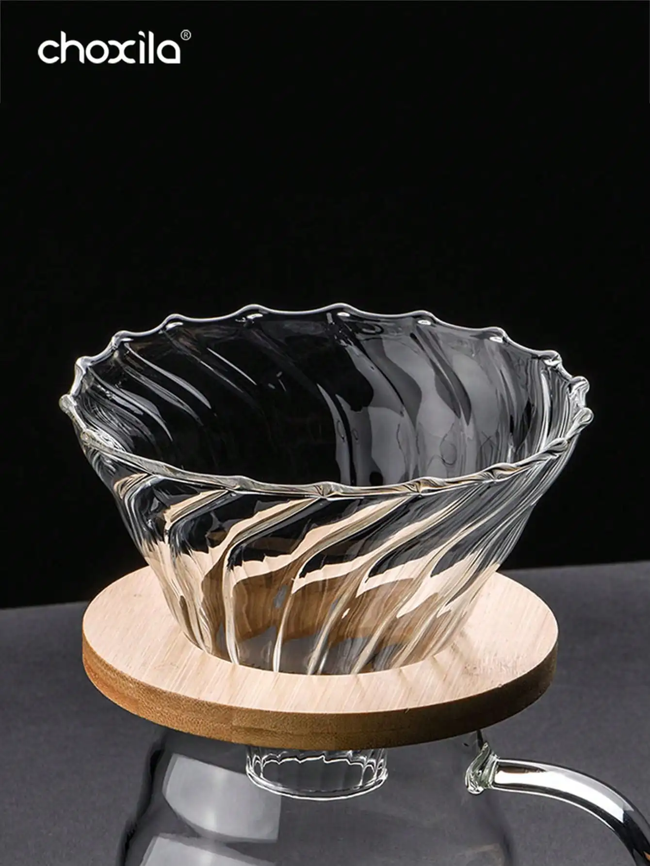 فلتر قهوة زجاجي مع حامل - منchoxila