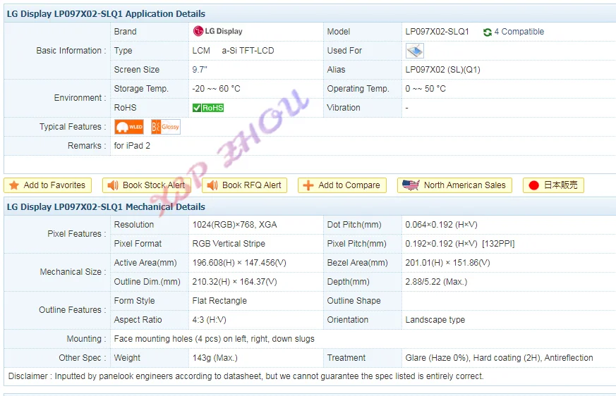 Tela LCD, Fit para IPAD 1, IPAD