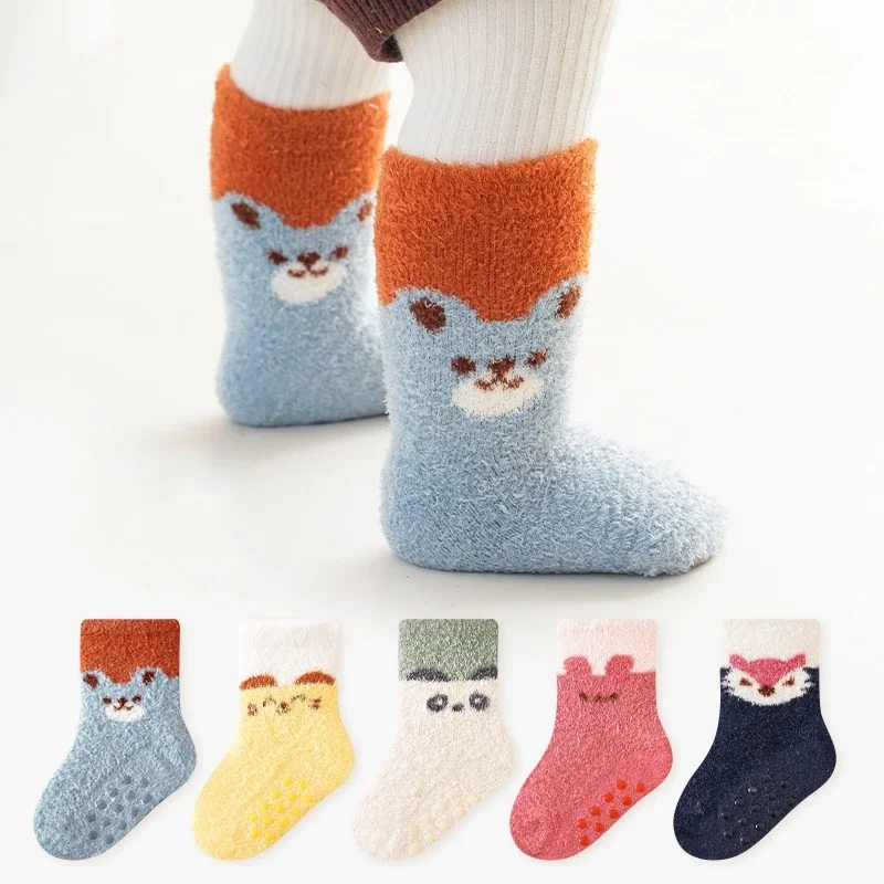

Autumn Winter Thick Warm Baby Stockings Super Soft Middle Tube Socks for Newborn Infant Toddler Boys Girls Mid Calf Long Socks