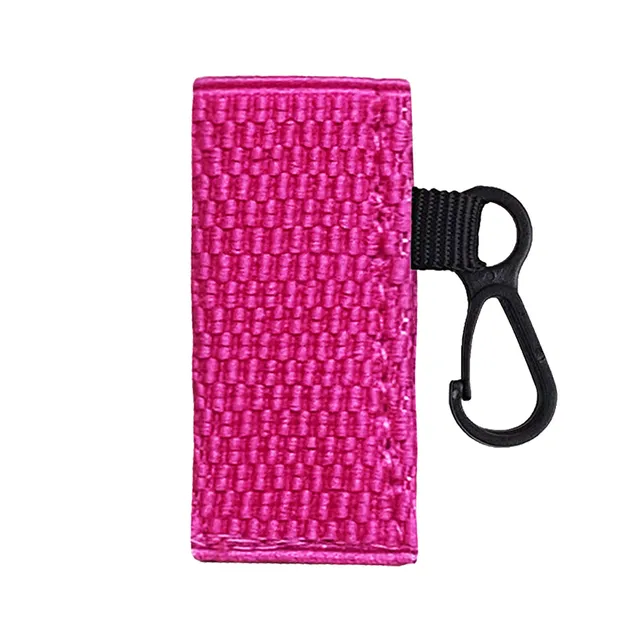 Lip Balm Holder Keychain Single Clip On Keychain Sleeves Holder Pouch Tight Knit Elastic Lipstick Key Chain Rose Bead Garland 3
