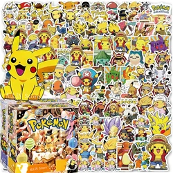 10/30/60/120pcs Cute Cartoon Pokemon Stickers for Kids Toys Pikachu Psyduck Anime Decal Waterproof DIY Laptop Skateboard Bicycle
