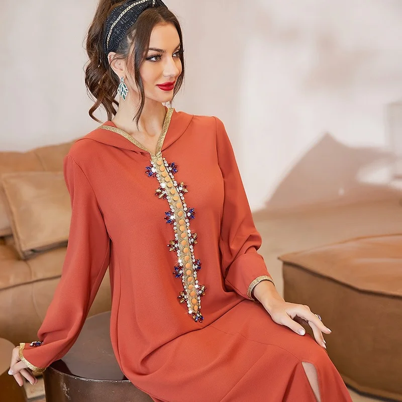 Fashion Open Abayas for Women Dubai 2023 Turkey Islamic Clothing Kaftan Islam Abaya Femme Abayat Ramadan Muslim Diamond Dress