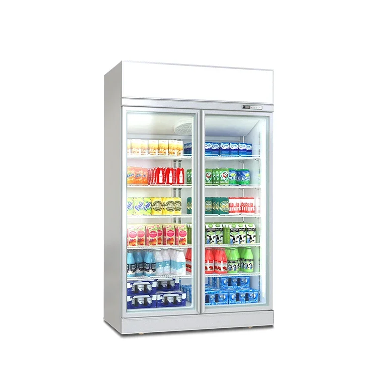 Vertical Large Capacity 4 Glass Door Display Cooler Beverage Refrigerators Fridge - Image 5