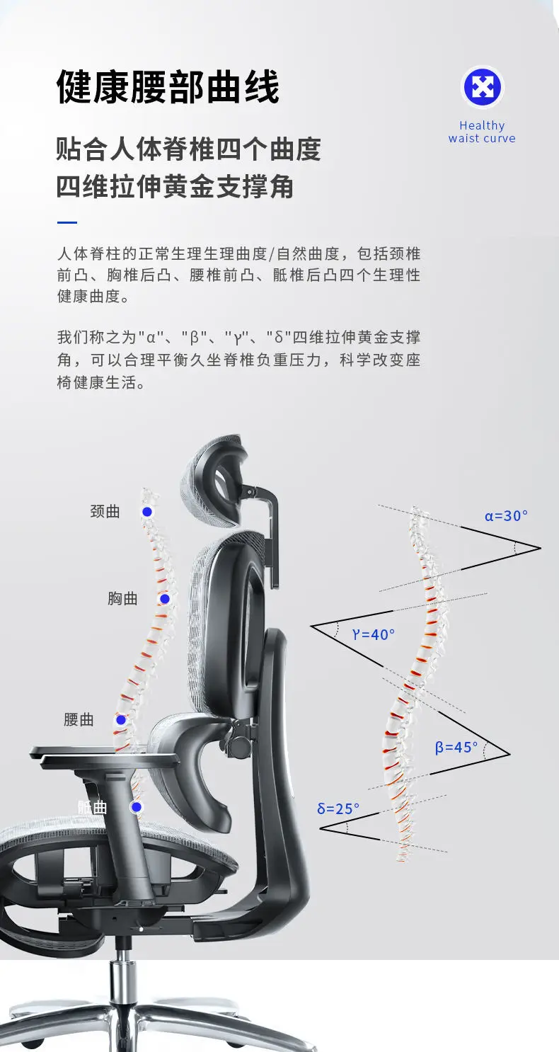 Description Picture 3 of item의자 Home Computer Chair Lifting Rotating Learning Comfortable And Sedentary Aluminum Alloy Foot Esports Office Chair