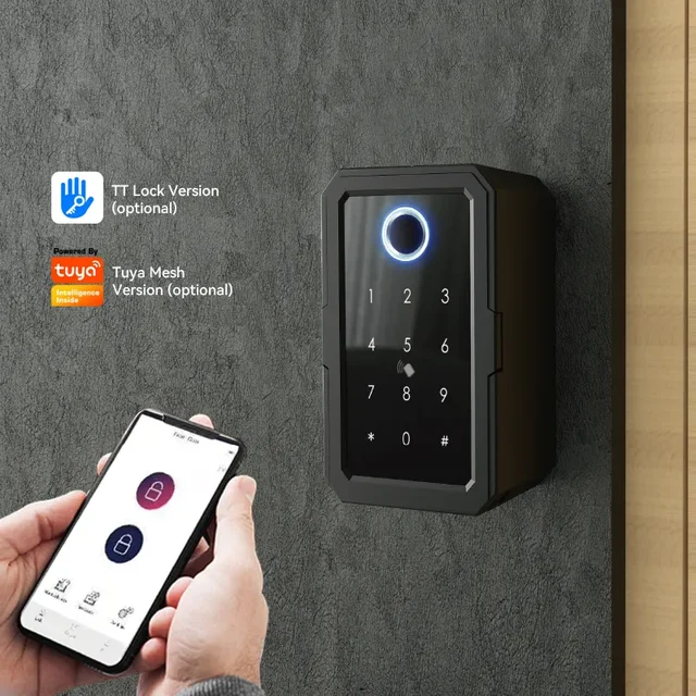 YRHAND TTlock Wifi Security Boxes Password Smart Fingerprint Digital Cerradura Inteligente Tuya Electronic Portable Lock Boxes