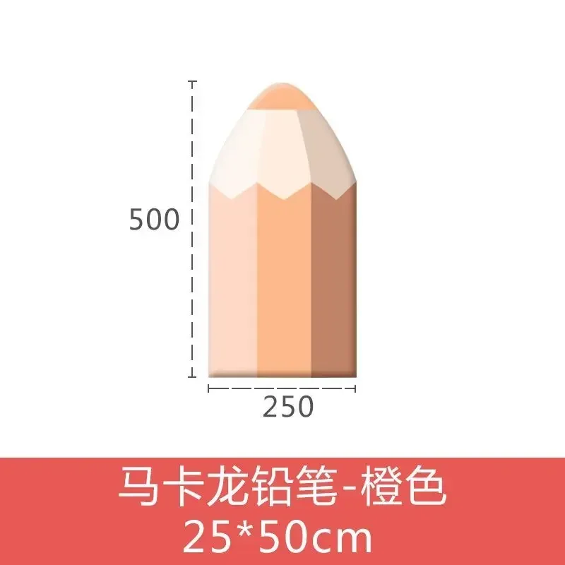 Cartoon Pencil Shap Headboard Childern Room Decor Aesthetic Bed Head Boards Nursery Anti-collision Wood Wall Panel Cabecero Cama