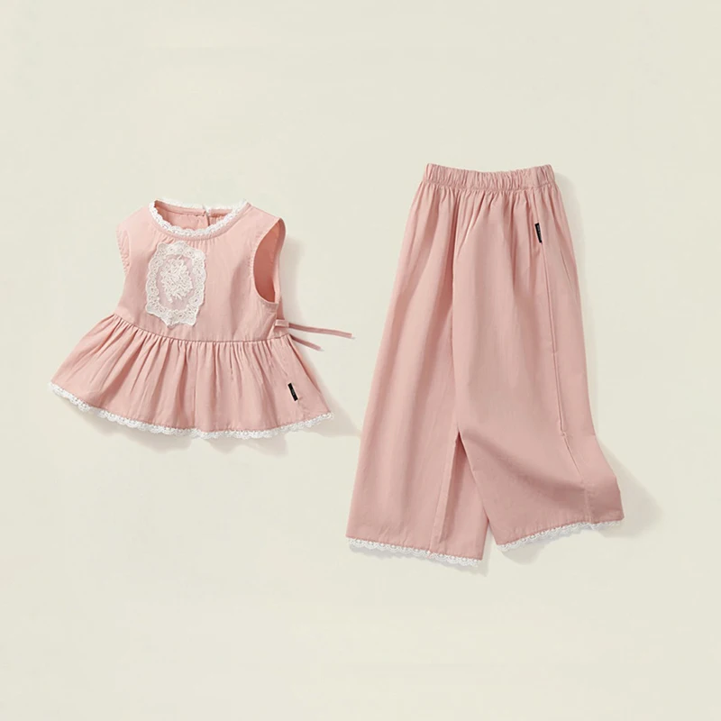 Girls Summer Lace Clothes Set
