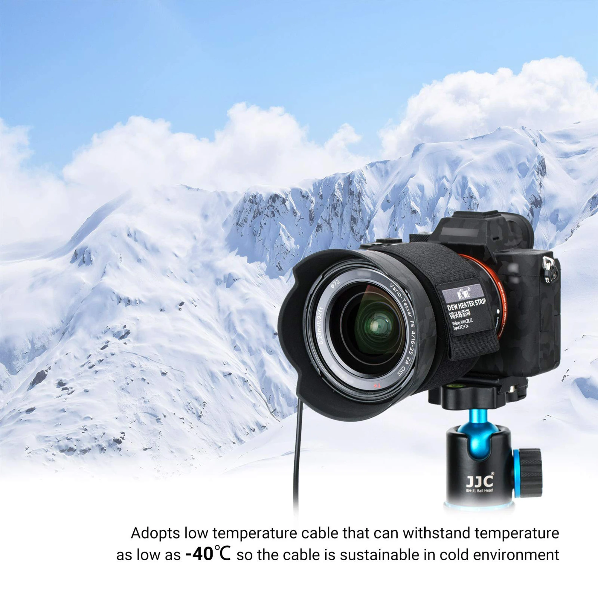 조절식 DSLR 카메라 렌즈 이슬 히터 스트립, USB 렌즈 워머 히터, 사진 촬영 온도 조절 이슬 히터