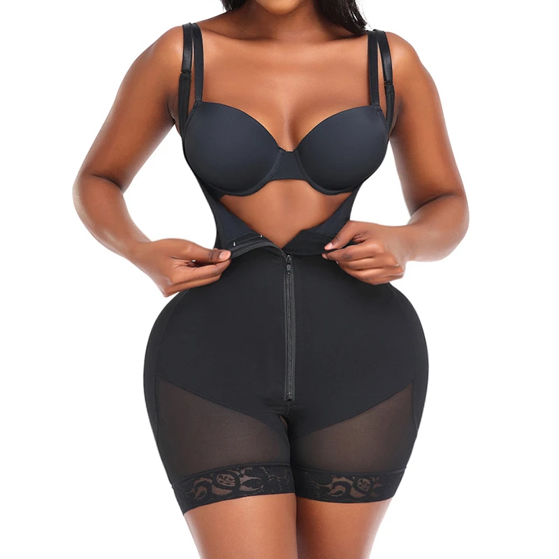 

Women Fajas Colombianas Detachable Straps Full Body Shaper Tummy Slimming Postpartum Girdles Push Up Butt Lifter Shapewear