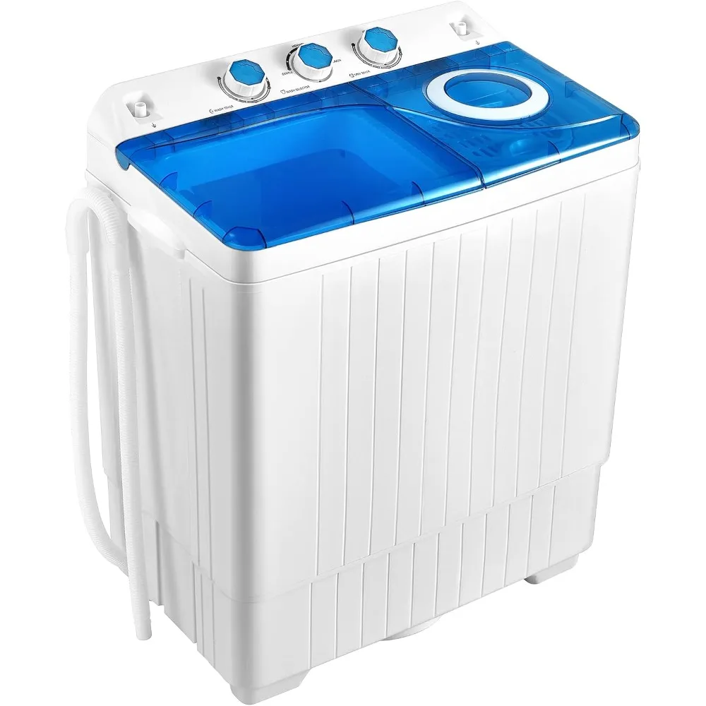 Portable Washing Machine, 2 in 1 Washer and Spinner Combo, 26lbs Capacity 18 lbs Washing 8 lbs Spinning, w/Timer Control