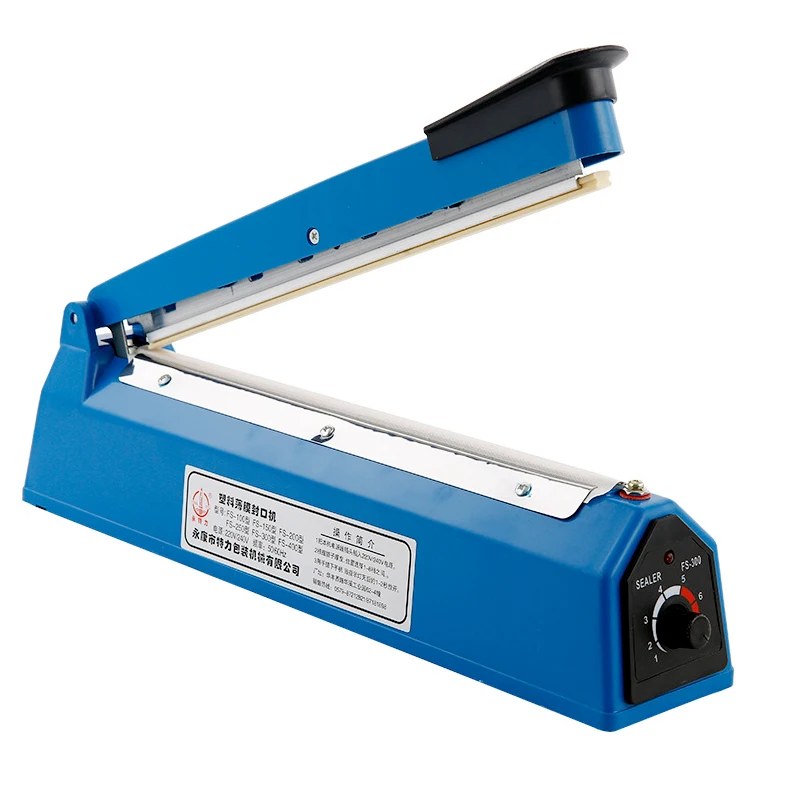 Máquina de Selagem Térmica por Impulso Selador de Bolsas a Vácuo Bolsa de Plástico Ferramentas de Embalagem Cozinha 200 mm 300 mm
