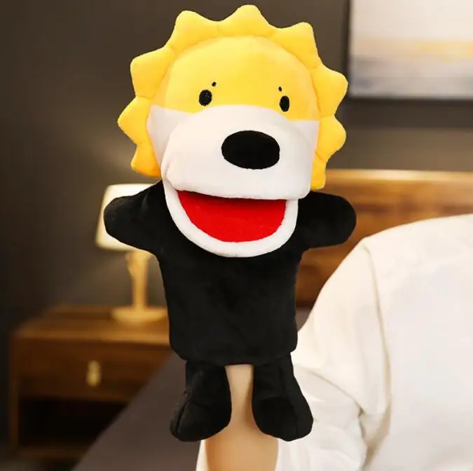 사자왕 인형 손가락 인형 귀여운 인형 교육용 장난감 사자 코끼리 토끼 원숭이 어린이 선물
