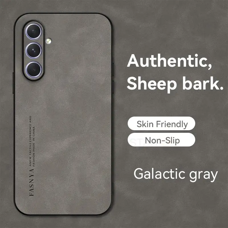 Luxury Sheepskin Leather Phone Case - Elegant Back Cover