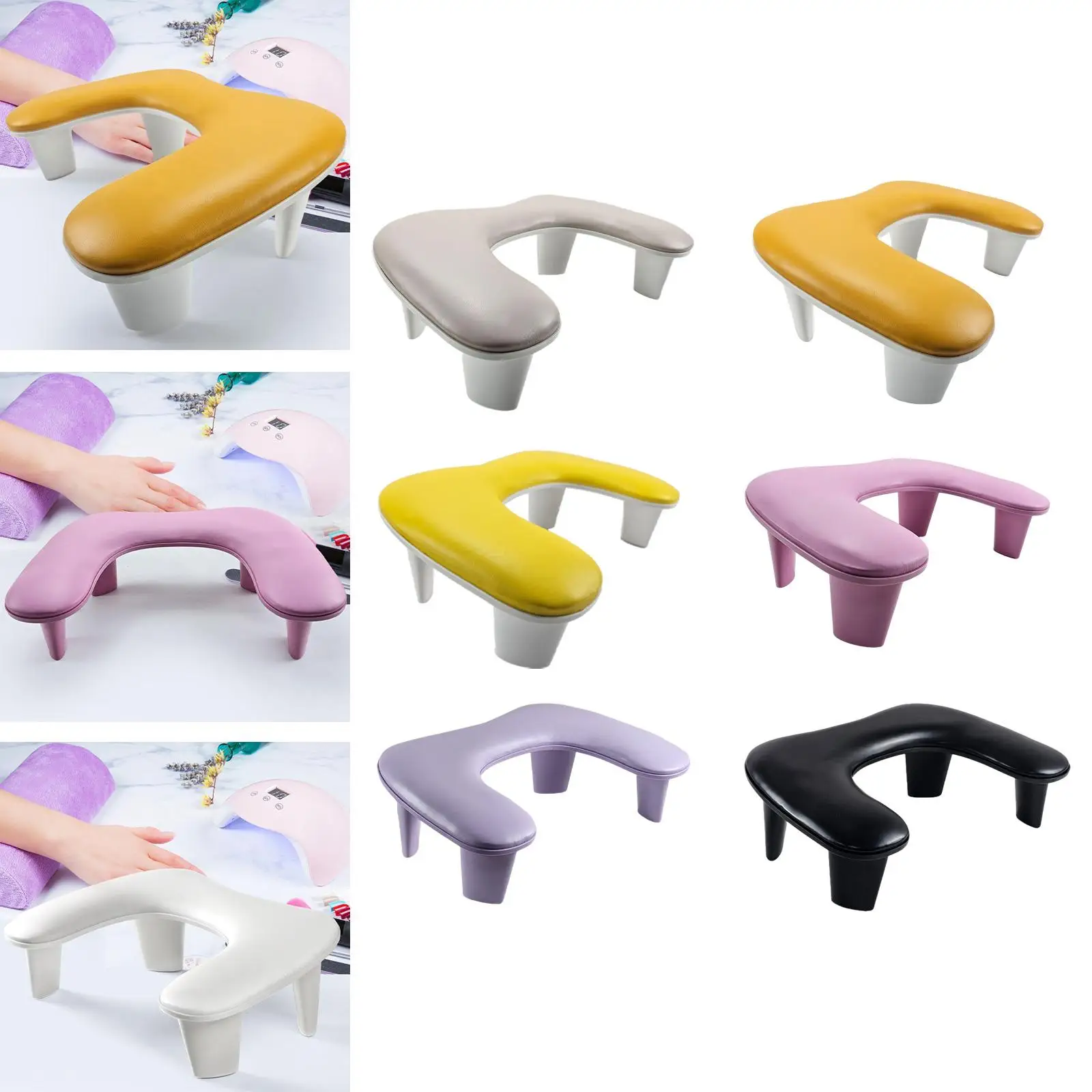 U Shape Nail Arm Rest Stand Breathable for Personal Nail Art Tech Home DIY