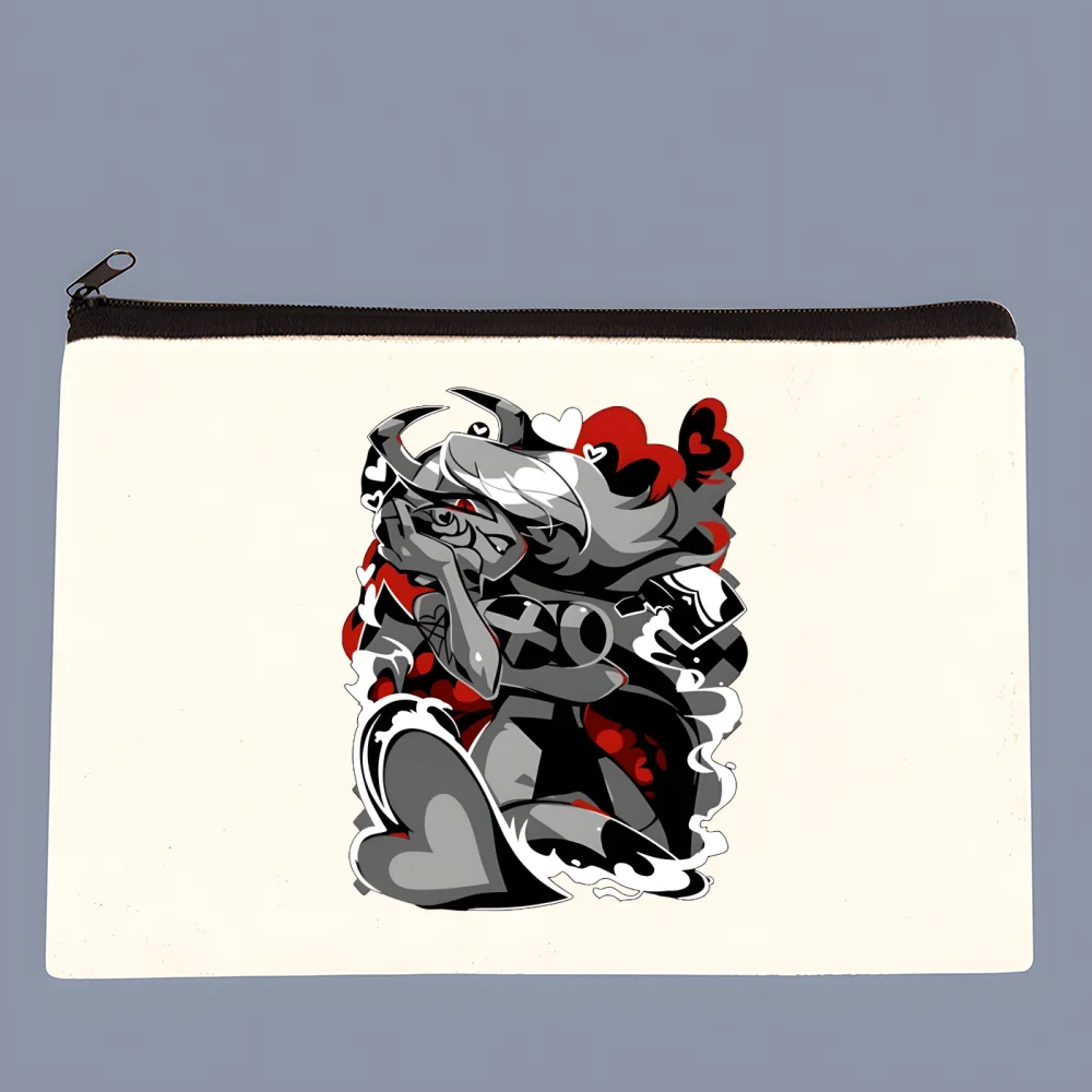 Helluva Boss Canvas Coin Purse Coin Purse Illustration Key Case Simple Small Cloth Bag New Creative