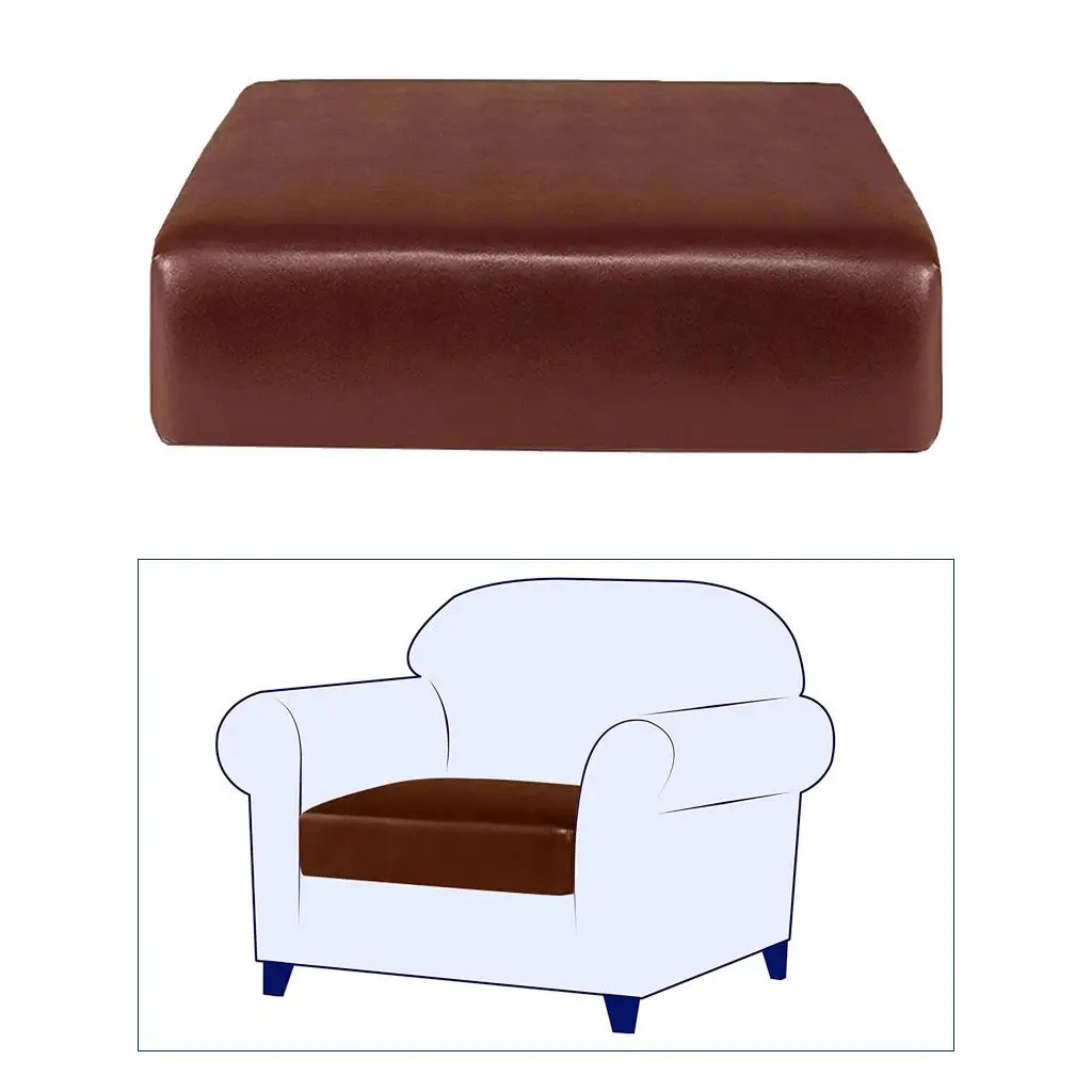 Soft Sofa Seat Cushion Cover High Stretch Universal With Elastic Bottom Furniture Sofa Cushion Protector PU Leather Home Decors Soft Sofa Seat Cushion Cover High Stretch Universal With Elastic Bottom Furniture Sofa Cushion Protector PU Leather Home Decors