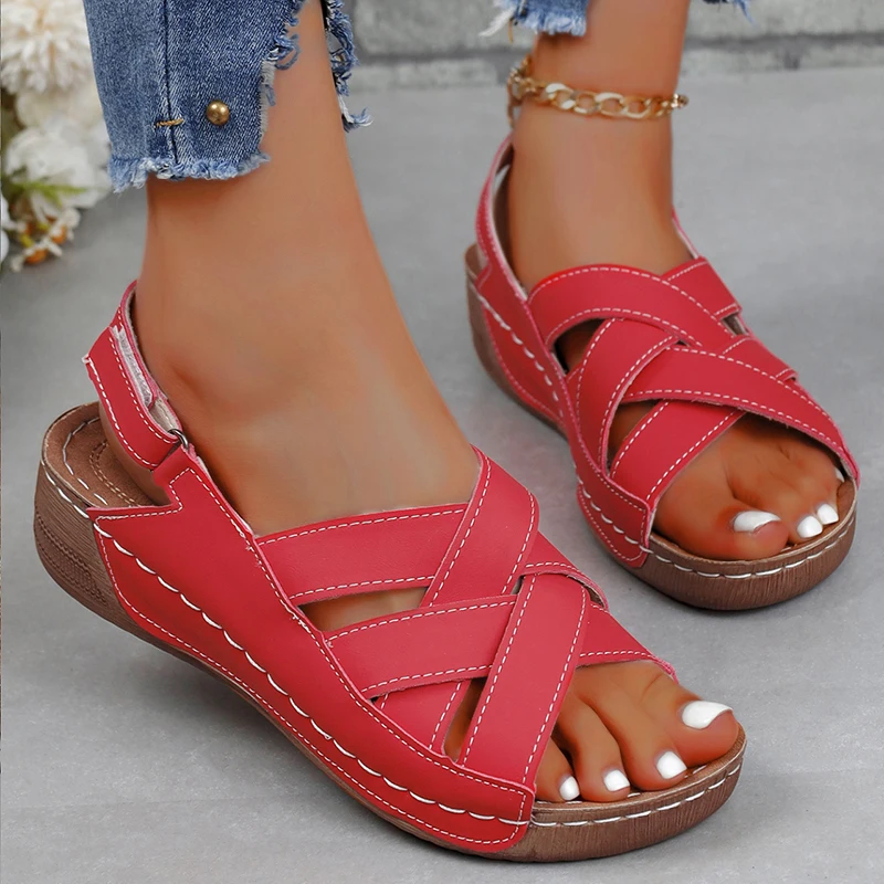 Sandals Women Shoes Summer Open Toe Women's Sandals Beach Women's Shoes Wedge Shoes Woman Non-Slip Sandal Women Female Footwear
