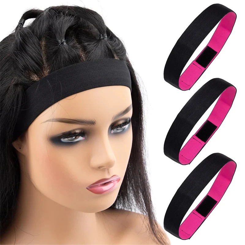Wig Pose Kit Invisible Wig Glue Remover Frontal Hair Wax Stick Elastic Edge Banding Tie Satin Bonnet Brush Tail Comb 7Pcs