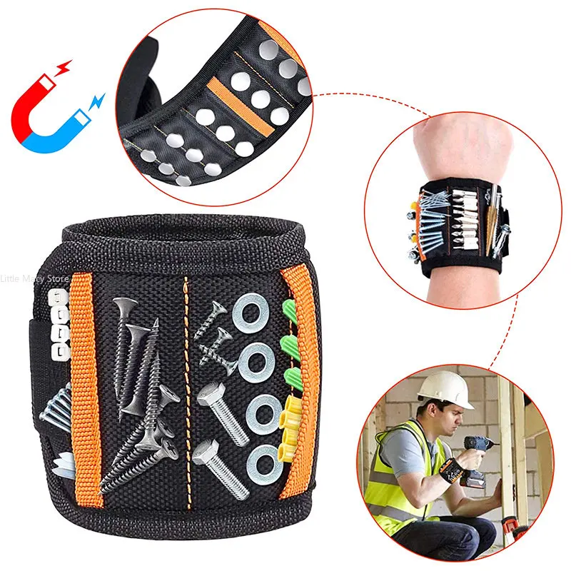 

Magnetic Canvas Wristbands Electrician Screw Storage Suction Wrench Portable Portable Upholstery Tool Kit Tool Kit