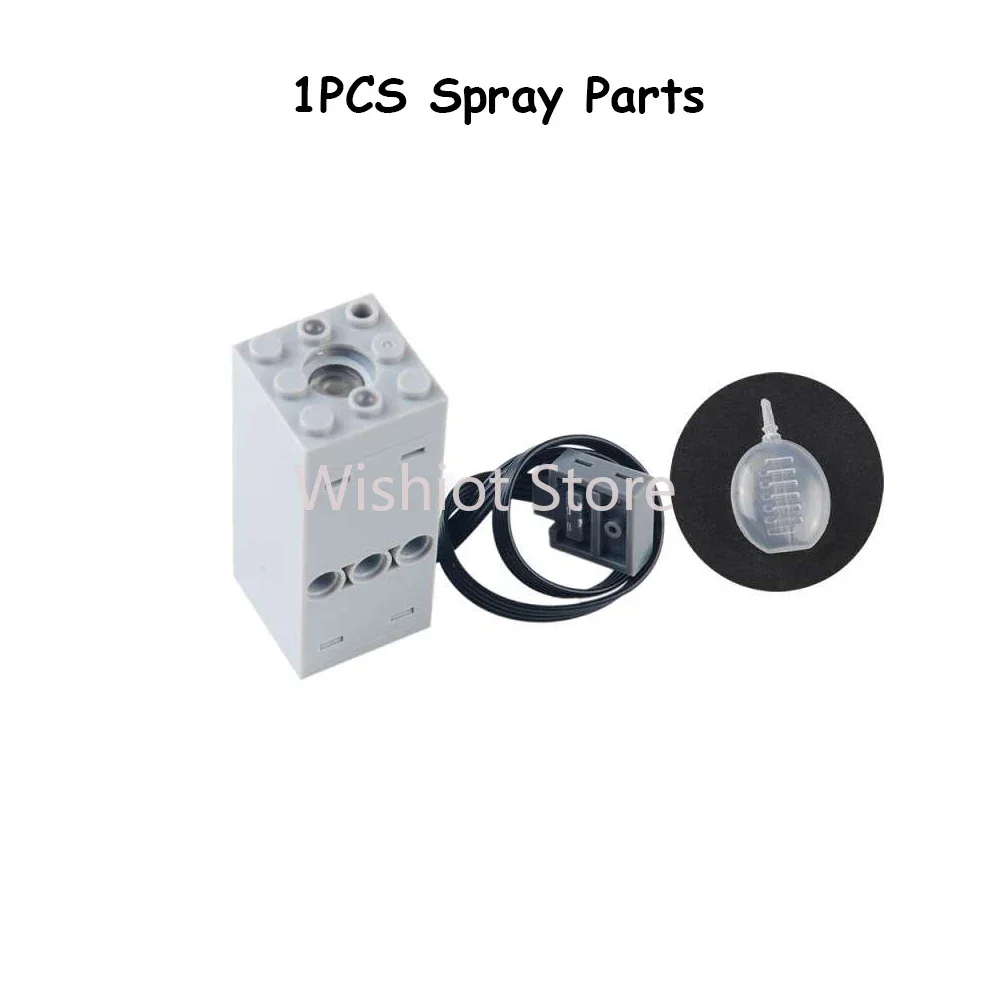 Technical Light Spray Parts Mould King Fogger Building Blocks Supercar Retro Steam Train Chimney Smoke